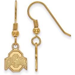 LogoArt Women's Ohio State Buckeyes Gold Plated Dangle Earrings