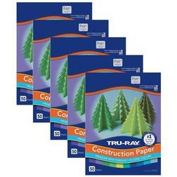 Pacon Tru-Ray 9 x 12 Construction Paper Cool Colors 50 Sheets/Pack 5 Packs PAC102942-5