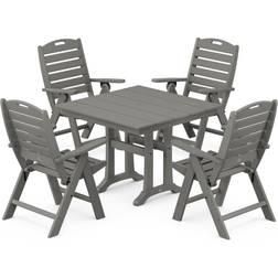 Polywood Nautical Highback Patio Dining Set