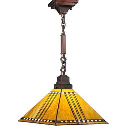 Meyda Tiffany Mahogany Maize Gold Pendant Lamp 13"