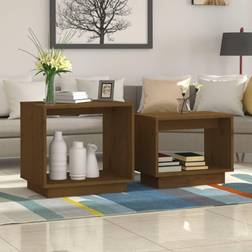 vidaXL honey brown Nesting Table