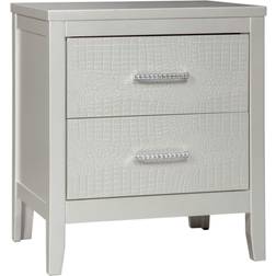 Ashley Furniture Olivet Glam Silver Bedside Table 16.8x22.2"