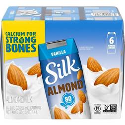 Silk Shelf-Stable Vanilla Almond Milk 6ct/8