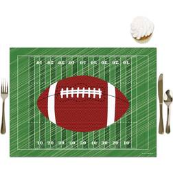 End Zone Football Party Table Decorations Baby Shower or Birthday Party Placemats Set of 16