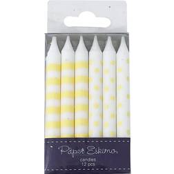 Paper Eskimo 12 Pack Party Candles in Limoncello False