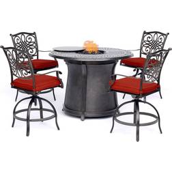 Hanover TRAD5PCFPRD Traditions 5 Patio Dining Set