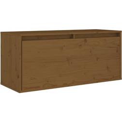 vidaXL Honigbraun 80x30x35 Massivholz Wandschrank