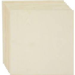 12x12 Wood Panels, Unfinished 3mm Birch Plywood Sheets 8 Pack