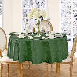 Elrene Barcelona Damask Hunter Tablecloth Green