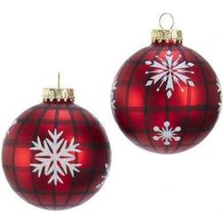 Kurt Adler 80MM Plaid Christmas Tree Ornament