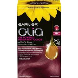 Garnier Olia Oil Powered Permanent Hair Color, 6.65 Light Garnet