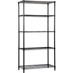 Quantum Storage WR86-1236BK-5 Wire 5 Shelf Starter Kit Black 86 in