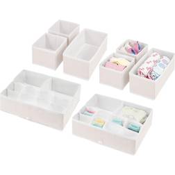 mDesign Fabric Drawer Organizer Bins Kids/Baby Nursery Dresser Closet