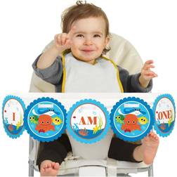 Under The Sea Critters Birthday 1st Birthday I Am One First Birthday High Chair Banner