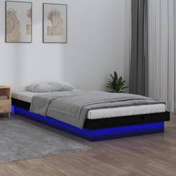 vidaXL black, 90 Solid Bed Frame Sängram