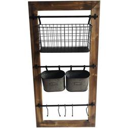 4D Concepts Rustic 3-Slot Brown Storage Box