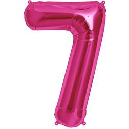 Horror-Shop Folienballon Folienballon Zahl 7 Pink