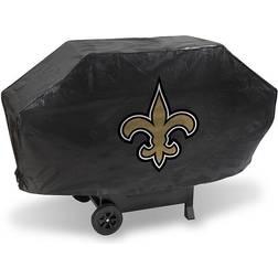 Rico Industries New Orleans Saints Black Deluxe Grill Cover Deluxe Vinyl Grill Cover 68" Wide/Heavy Duty/Velcro
