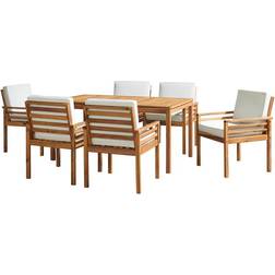 Alaterre Furniture Okemo 7pc Acacia Patio Dining Set