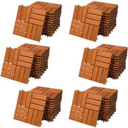 Casaria Holzfliese Akazie Mosaik 66er-Set 30x30cm