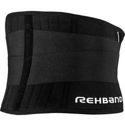 Rehband UD X-Stable Back Support, 1 piece, back compression 5mm neoprene, strong support for fitness daily life, Colour:Black, Size:XXL