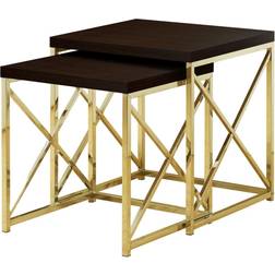 Monarch Specialties CAPPUCCINO Nesting Table