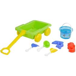 Pilsan 06112 Sandspielzeug Set Ziehwagen, Sandkasten Spielzeug