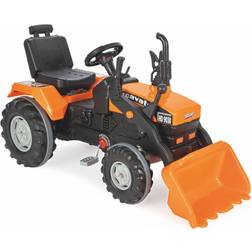 Pilsan Kinderbagger 07297 Trettraktor Pedale Hupe bewegliche Schaufel bis 50 kg orange