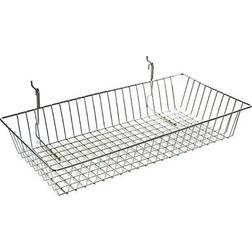 Azar Displays Approved 300625 Chrome Wire Basket, High, Qty Storage System