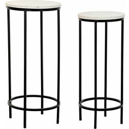 Dkd Home Decor Set of 2 Black Nesting Table