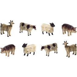 Melrose Home Decorative Sheep/Pig/Cow/Goat Set Of 8