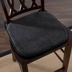 Lavish Home 69-05-CH Memory Foam Chair Cushions Black