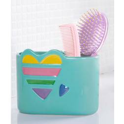 Allure Bath Accessories Multi Teal & Pink Rainbow Hearts Organizer