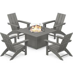 Polywood Modern Adirondack Outdoor Lounge Set