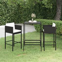 vidaXL Patio 3 Poly Outdoor Bar Set