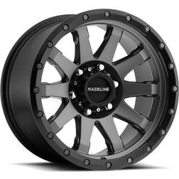 Raceline Wheels Clutch, 17x9 with 6x5.5 Bolt Pattern Satin Gunmetal