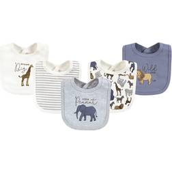 Touched By Nature Unisex Organic Cotton Bibs, Classic Safari, One Size
