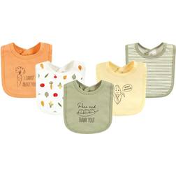 Touched By Nature Bibs Peas Green 'Peas & Thank You!' Five-Piece Bib Set
