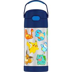 Thermos Funtainer Stainless Steel Vacuum Insulated Kids Straw Bottle Pokemon 12oz