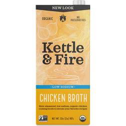 Kettle & Fire Organic Low Sodium Chicken Broth, 32 OZ