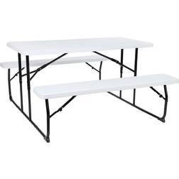 Flash Furniture Folding Picnic Table White