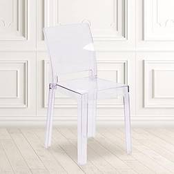 Flash Furniture OW-SQUAREBACK-18-GG Ghost Kitchen Chair