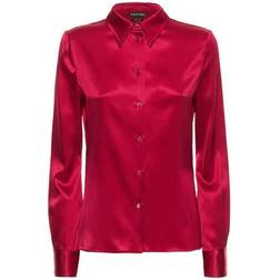 Tom Ford Fitted Stretch Silk Satin Shirt