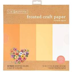 Frosted Craft Tissue Paper 12 X12 20/Pkg-Citrus-Oranges