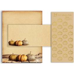 25ct Fall Pumpkins Stationery Kit