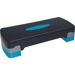 Best Sporting Unisex – Erwachsene Multi Fitness Stepper, ca. 67 x 27 cm, höhenverstellbar 10 und 15 cm, maximales Benutzergewicht 100 kg, stärkt das Herz-Kreislauf-System, schwarz/blau/grau