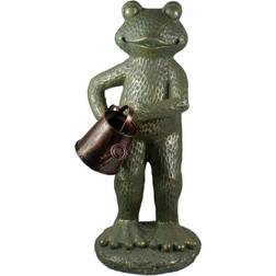 Northlight 17 Gold Verdigris Frog With Watering Can