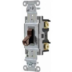 HUBBELL CSB120 Wall Switch,20A,Brown,1 HP,1-Pole Switch