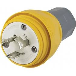 Hubbell WT Plug Non-NEMA 20A 125/250VAC Yellow HBL26W08