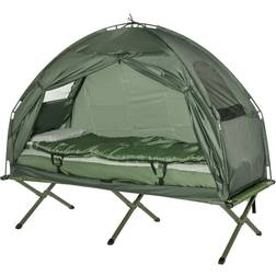 OutSunny Campingbett dunkelgrün Polyester-Mischgewebe B/H/L: ca. 78x118x193 cm
